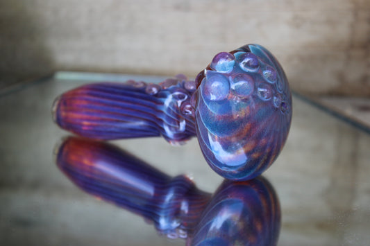 Mermaid Collection: Purple glass hand pipe